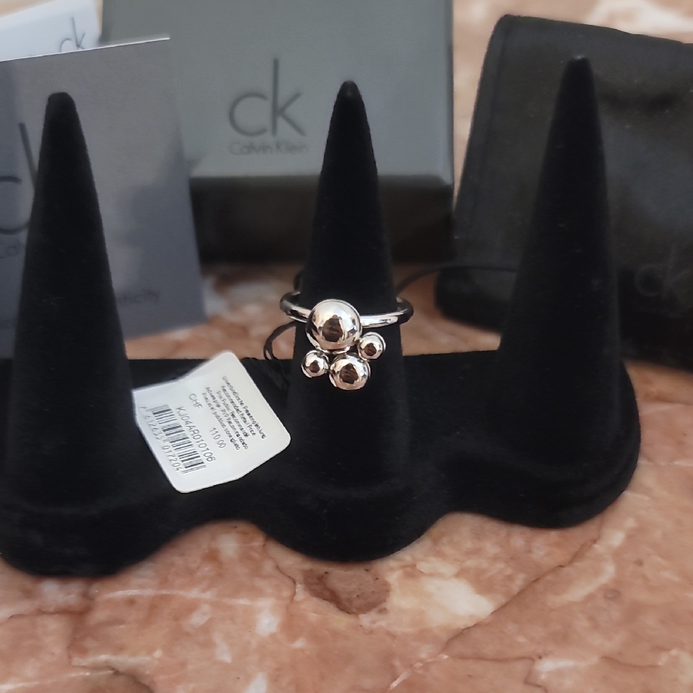 Calvin Klein Fidget-Spinner Ring Silver